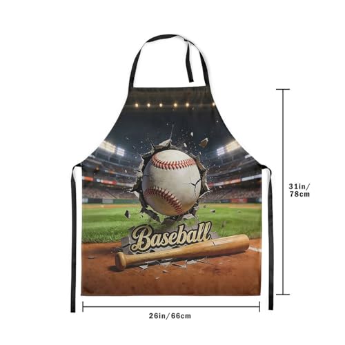 Castle Fairy Cartoon Baseball Kitchen Apron,Bow Knots Waterproof Apron - color: White Green Khaki