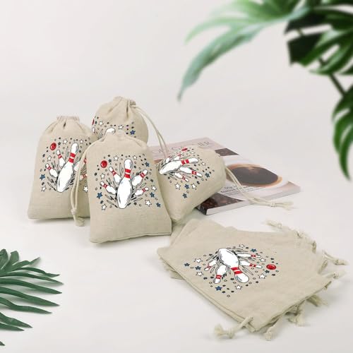 Bowling Pin Makeup Bag Cosmetic Toiletry Pouch Small Organizer Coin Purse Wallet Set of 8