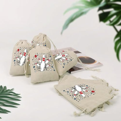 Bowling Pin Makeup Bag Cosmetic Toiletry Pouch Small Organizer Coin Purse Wallet Set of 8