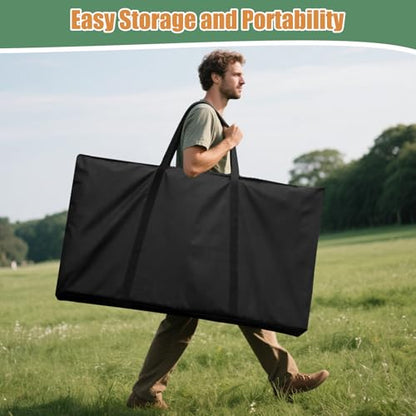 Cornhole Carrying Case for 4'x2' Regulation Boards – Heavy-Duty Cornhole Boards Bag with Padded Shoulder Strap & Industrial Zippers,Waterproof Tote for Outdoor Tailgate & Backyard Games