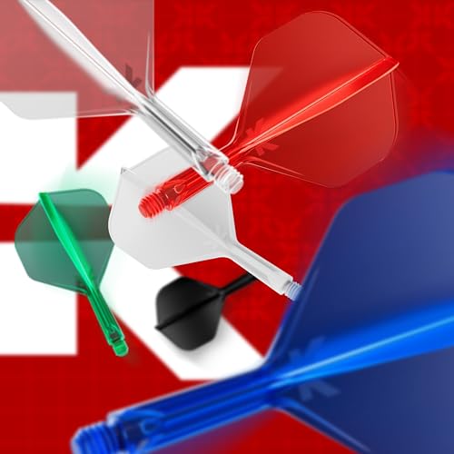 Target Darts K Flex Integrated Dart Flight and Shaft, No.6 | 3-Pack K-Flex - No. 6, Kflex Precision-Molded 2-in-1 Dart Flights and Dart Shaft | Professional Dart Accessories - color: Clear, size: Medium (33mm)