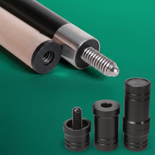 4 Sets Pool Cue Joint Protector, 5 16 X 18 Pool Thread Stick Joint End Protector, Black Plastic Cap for Billiard Players Cues, Joints Tip Caps Kit, Billiards Accessories Equipment
