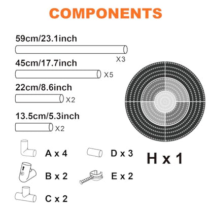 Contixo TS1 Axe Throwing Bristle Target Set for Kids, 2-in-1 Board Family Carnival Party Fun Toy with 4 Foam Axes, 4 Triangle Darts for Boys & Girls Gift Family Indoor Outdoor Backyard Game Foldable