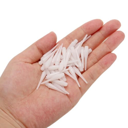 YOKIVE 80 Pcs Plastic Dart Tips, Game 2BA Thread Soft Darts Tips Replacements| Indoor Outdoor Play (White)