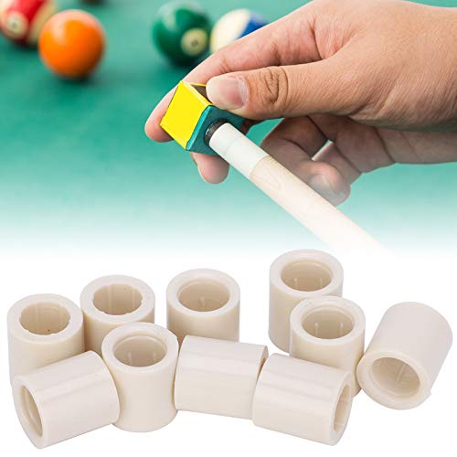 VGEBY 40pcs Billiard Cue Ferrules, White Fiber Pool Cue Stick Ferrules Set Rod Repairing Tool Tubes Billiard Accessories - color: As Picture Shown