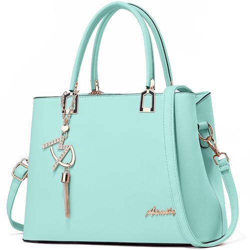 Womens Purses and Handbags Shoulder Bags Ladies Designer Top Handle Satchel Tote Bag - color: Light Green