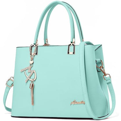 Womens Purses and Handbags Shoulder Bags Ladies Designer Top Handle Satchel Tote Bag - color: Light Green
