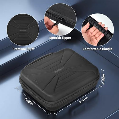 Boobowl Hard Dart Case for Steel and Soft Tip Darts, Holds 12 Darts | Hard EVA Case With 12 Dart Slots, 6 Mesh Pockets And Zipper Storage For Flights, Tips And Shafts; Case Only - Black - size: Full black L