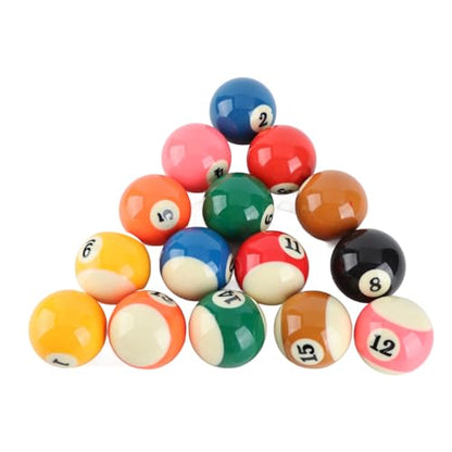 Asixxsix Regulation Pool Balls, Scratch Long Color Life Billiard Balls, Billiards with 16 Piece Resin Set for Home Parties Parents and Kids Different Players