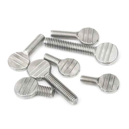8Pcs M5x20mm Hand-Tighten Table Tennis Racket Thumb Screws M4-M10 1/4-20 5/16-18 UNC for Sports Equipment SUS304 Stainless Steel - style: M5x20mm(8Pcs)