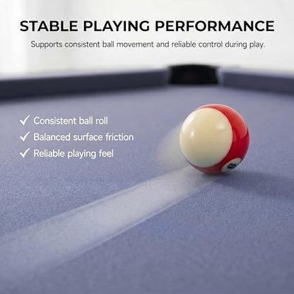 KONLLEN 9ft Pool Table Felt, 80/20 Wool Nylon Blend Billiard Table Cloth with Pre-Cut Strips, Professional Replacement Felt for Home & League Play - color: 002-Grey