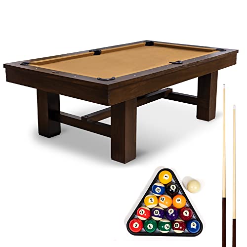 EastPoint Sports Dayton Beige 96-Inch Pool Table - Professional Grade 8 Ball Pool Game Table for Billiards, Indoor Games in Rec Room, Basement & Family Game Room