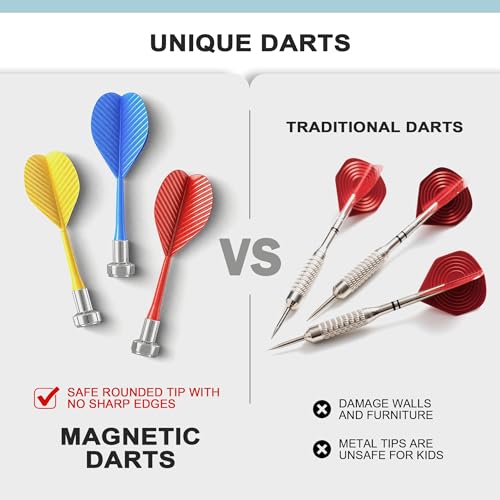 Gifts for 6 7 8 9 10 11 12 13 14 15 16 Years Old Girl Boys, Outdoor Games Activities Toys for Kids 8-12, Magnetic Dart Board, Teen Gift Ideas for Christmas, Birthday - style: Blue