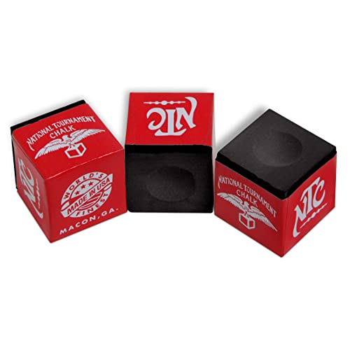 Silver Cup National Tournament Pool cue Billiard Premium Chalk - ONE Dozen - color: Black
