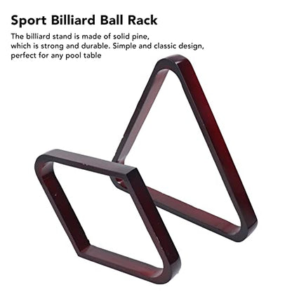 Set of 2 Wooden Billiard Ball Rack Set, Vintage Pine Wood Billiard 8 Ball Triangle Rack & 9 Ball Diamond Rack, Table Pool Ball Racks for 5.72Cm Large Billiards Wine Red