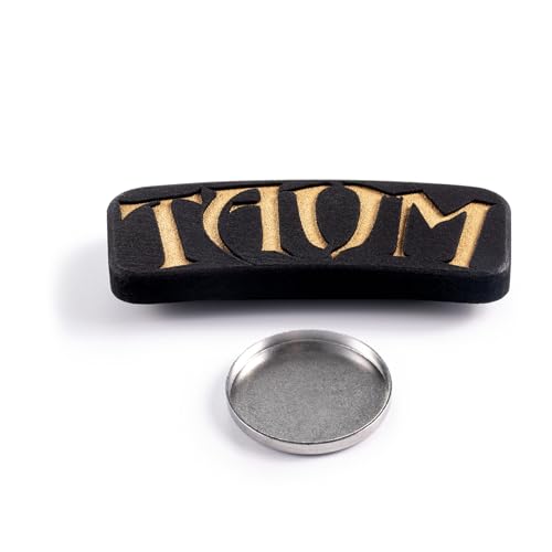 Taom Magnetite Billiard Pool Cue Chalk Holder with Cup in Branded Box, Black