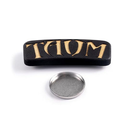 Taom Magnetite Billiard Pool Cue Chalk Holder with Cup in Branded Box, Black