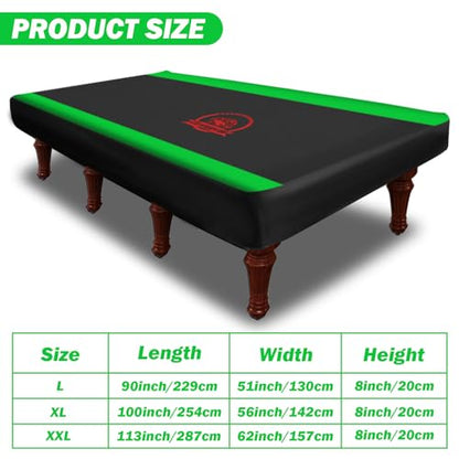 COVERVIN Billiard Pool Table Cover,Heavy Duty 210D Oxford Cloth Material All Weather Waterproof Dustproof UV Protection(9ft/Green) - color: Green, size: 9FT