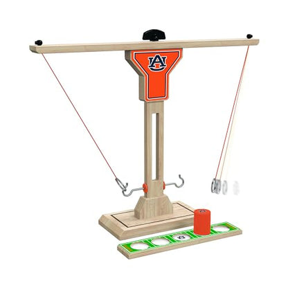 Wild Sports NCAA Wooden Ring Swing Battle - Head-to-Head Ring Toss Hook & Ring Game for College Football Fans