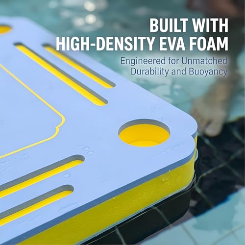 Floating Mahjong Table for Pool, EVA Foam Waterproof Pool Mahjong Table Floating Game Table for Swimming Pool, Hot Tub, Double-Sided Mahjong Domino & Card Games for Adults