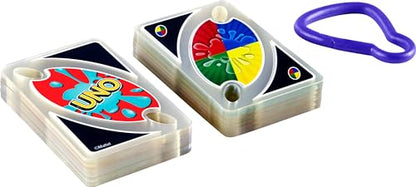 Mattel Games UNO Splash Card Game with Waterproof Cards and Portable Clip for Travel, Camping and Game Nights Away - style: Uno Splash