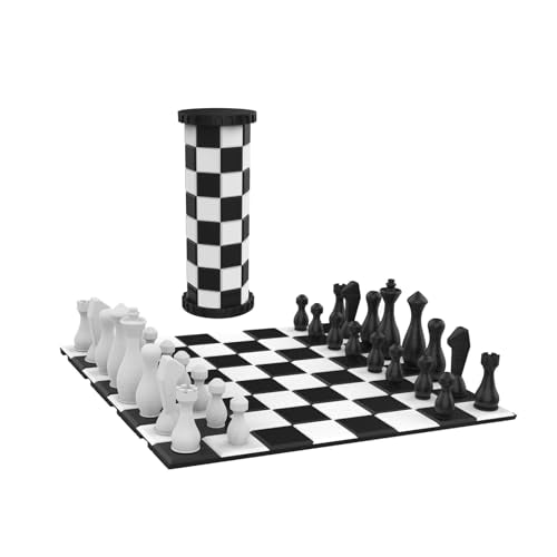 Portable Magnetic Chess Set for Kids & Adults, 6.9 in Rollable Mini Travel Chess Board with Modern Minimalist Pieces, Cylinder Storage, Chess Game for Camping, School, Gift - size: Mini (6.9" * 6.9")