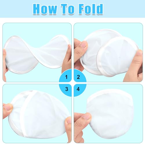 Mototo 108PCS Foldable Flying Disc Fans 8 Inch White Foldable Flying Disc Fan Bulk with Pouch Collapsible Pop up Hand Fan Toy - color: White