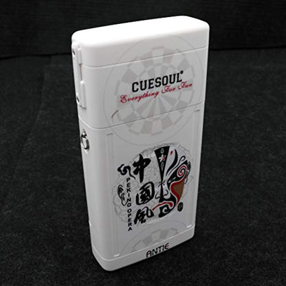 CUESOUL ANTIE Hard Dart Case with Peking Opera Mask Design and Dart Flights Case for Your Choice - color: Dart Case-White