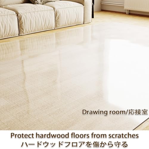 Chair Mat for Hard Floors Clear Frosted Desk Floor Mat Large Table Cover for Bedroom Dresser Kitchen Rolling Chair Thickness 0.06in Scratch Proof Waterproof Grime Proof(12x12in) - size: 12x12in