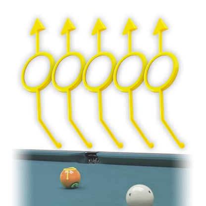 Precision Pool Aiming Aid, Improve Your Pool Skills, Ideal for Beginners & Intermediate Players, Adjustable SightGuide,5PC Billiards Training Tool, Practice Aiming Marker, Consumables