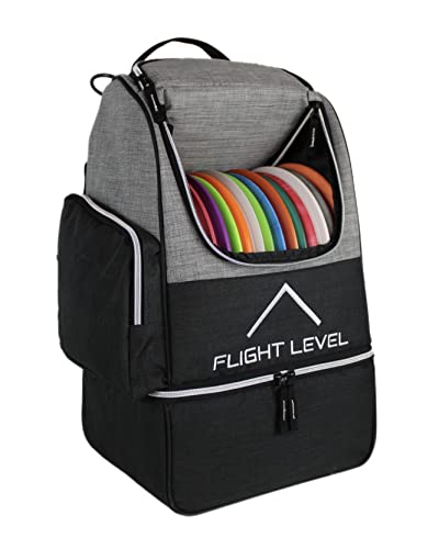 Flight level Disc Golf Backpack with Insulated Cooler | Frisbee Disc Golf Bag | Large Capacity up to 20 Discs