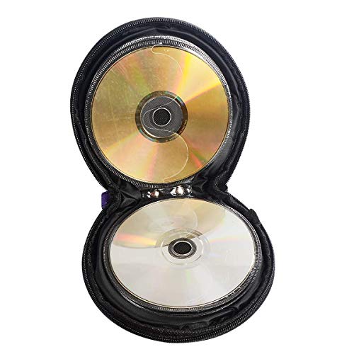Round 20 Disc Purple Oxford Fabric CD DVD Holder Storage Case