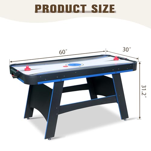 5 Ft Air Hockey, 2-in-1 Hockey Game Table with Table Tennis Top, Multi Game Tables with Strikers, Pucks, Paddles, Balls and net/Post Set
