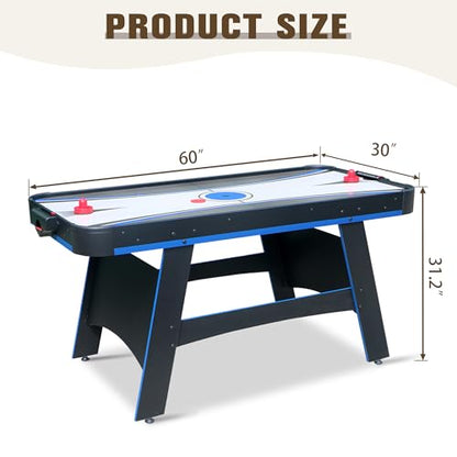 5 Ft Air Hockey, 2-in-1 Hockey Game Table with Table Tennis Top, Multi Game Tables with Strikers, Pucks, Paddles, Balls and net/Post Set