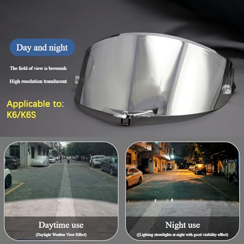 AGV K6 and K6S Visor (Aurora Silver) - color: Aurora Silver