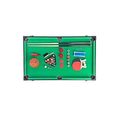 KICK Morpheus 55" 5-in-1 Multi-Game Table – Foosball, Billiards/Pool, Ping Pong, Glide Hockey, and Basketball - color: Brown