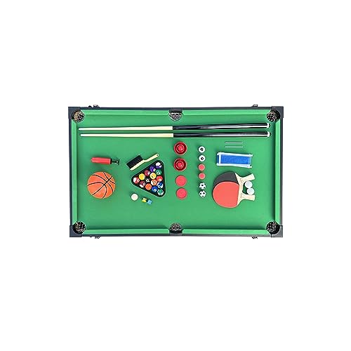 KICK Morpheus 55" 5-in-1 Multi-Game Table – Foosball, Billiards/Pool, Ping Pong, Glide Hockey, and Basketball - color: Black