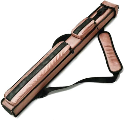 Champion 2X2,2X3,3X4 Nylon/Leatherette Billiard Pool Cue Stick Hard Case - color: Baby Pink Leatherette, size: 2X2 pool case
