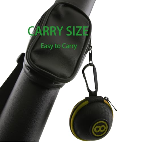 Clip-on Billiard Cue Ball Case.Cue Ball Bag for Billiard Balls, Training Balls and Pool Balls.2.24in Billiard Ball Carrying Case (Yellow) - color: Yellow