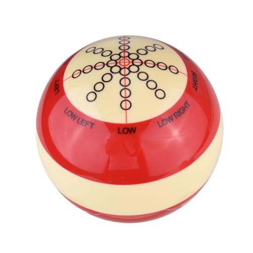 RiToEasysports Billiard Cue Ball Resin Training Cue Ball Set 57.2mm Double Sided Practice Pool 2pcs for Control Aiming and Stroke Training for Beginners and Advanced Players