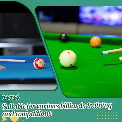 Foilswirl 2 Pcs Billiards Cue Ball 2-1/4" Pool Cue Practice Training Artifact with Three Finger Billiard Gloves 2 Ball Bag 6 Pool Table Marker Dots for Billiard Table Accessory - style: Round Case