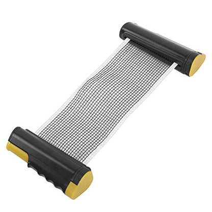 SUNGOOYUE Table Tennis Net Retractable Portable Rack with Plastic Polyester Cotton Adjustable Telescopic 170cm Net 5cm Clamp for Home Office Travel Players Indoor Games