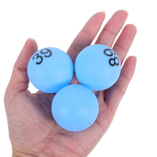 Toyvian 100pcs Numbered Balls 1-100 Balls Table Tennis Printed Pong with Numbers for DIY Project Bingo Game Entertainment - Blue