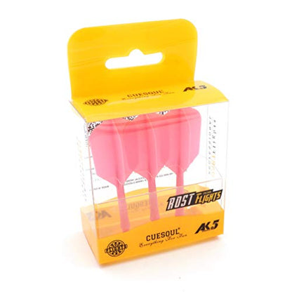 CUESOUL ROST Integrated Dart Shaft and Flights Medium,Slim Shape,Set of 3 - color: Pink