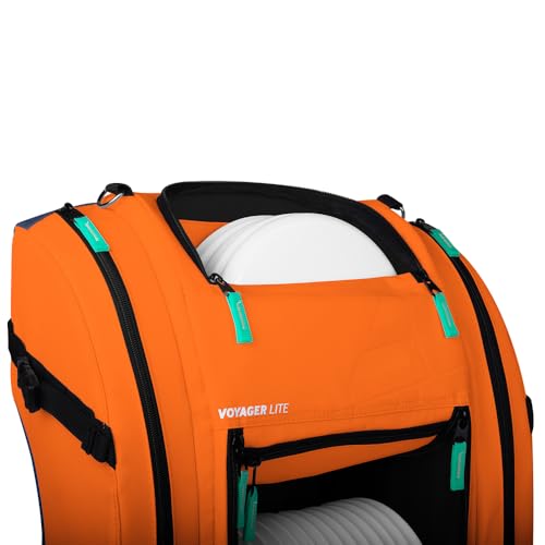 Axiom Discs Voyager Lite Backpack Disc Golf Bag (Choose Your Favorite Color) - color: Orange/Navy, style: V2