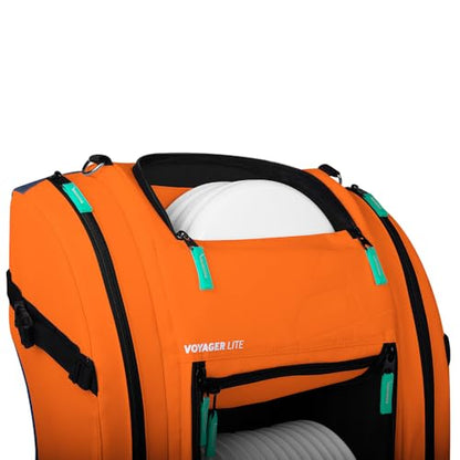 Axiom Discs Voyager Lite Backpack Disc Golf Bag (Choose Your Favorite Color) - color: Orange/Navy, style: V2