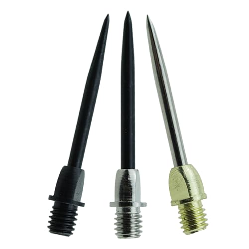 TAODAN 12PCS 37mm/1.46inch Long Dart Converter Steel Converter Dart Accessory Dart Steel Tip Conversion Points Metal Tip Dart Replacement Tip 2BA Hard Interchangeable Dart Steel Needle