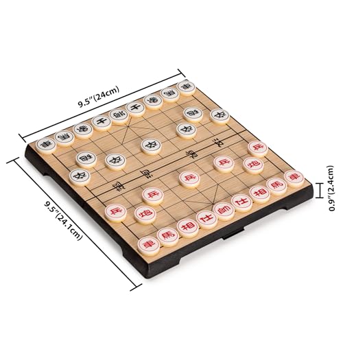 Chinese Chess (Xiangqi) Magnetic Travel Set (9.5 Inches) - size: 9.5 in