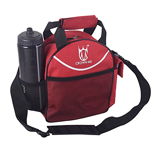 CROWN ME Disc Golf Set with 6 Discs, Mini Disc, and Starter Bag - color: Red