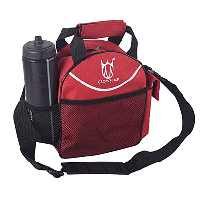 CROWN ME Disc Golf Set with 6 Discs, Mini Disc, and Starter Bag - color: Red